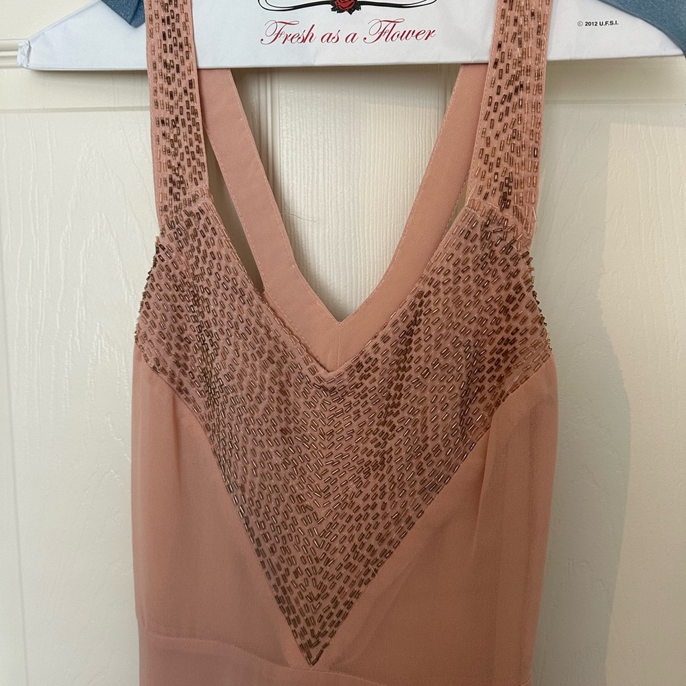 Forever 21 Blush Pink Dress with Beaded Accents